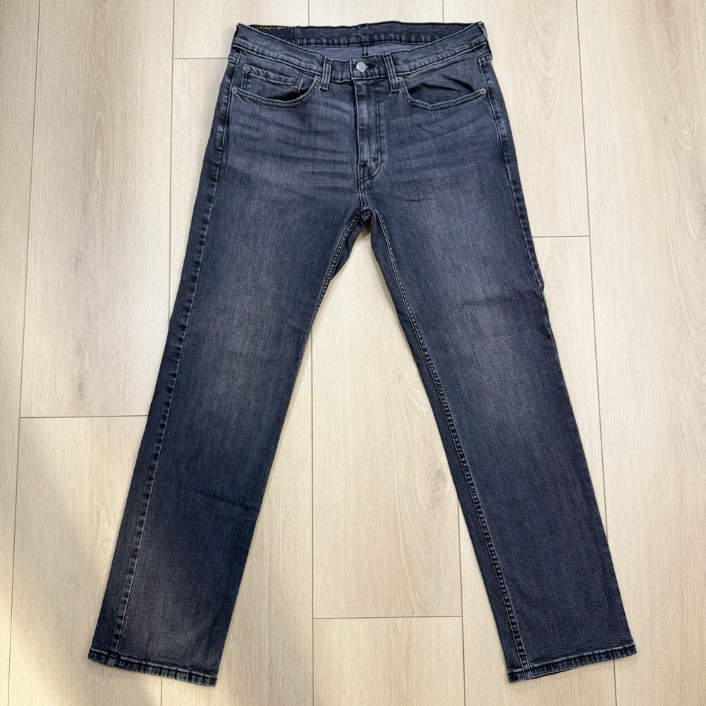 Levi's 514 Straight Fit Jeans Men's 34x30.5 Gray Denim Water‎ Less  Stretch